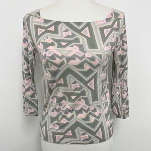MARC BY MARC JACOBS Geometric Print pastel top Sz S